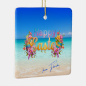 Happy Easter from Florida Tropical Beach セラミックオーナメント (右)