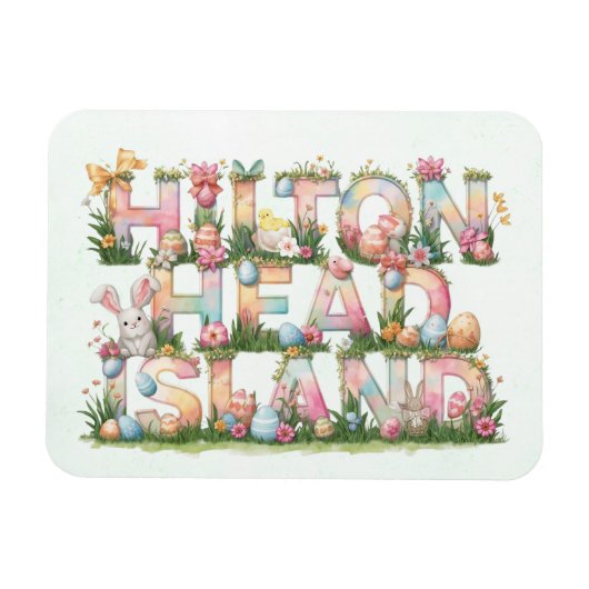 Happy Easter from Hilton Head Island マグネット (横)