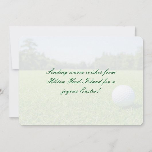 Happy Easter from Hilton Head Island Golf Bunny シーズンカード (裏面)