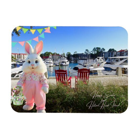 Happy Easter from Hilton Head Island Harbour Town マグネット (横)