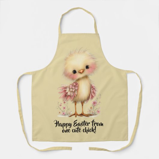 Happy Easter from one cute chick! エプロン (正面)