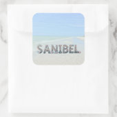 Happy Easter from Sanibel Island Florida Beach スクエアシール (バッグ)