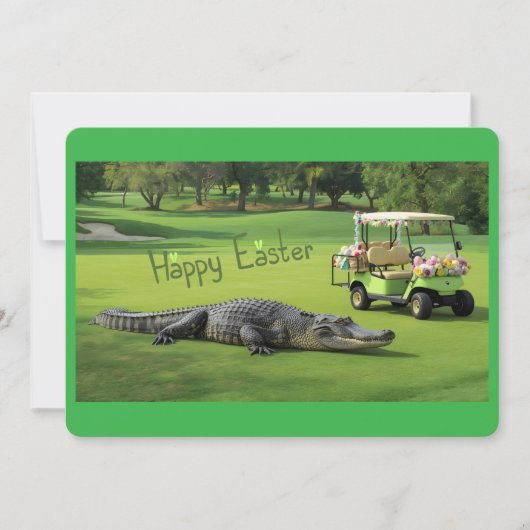 Happy Easter from the Lowcountry Alligator シーズンカード (正面)