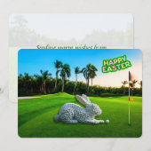 Happy Easter from the Lowcountry Golf Ball Rabbit シーズンカード (正面/裏面)