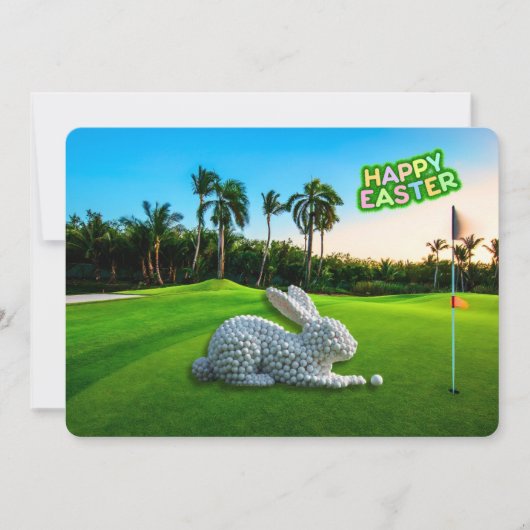 Happy Easter from the Lowcountry Golf Ball Rabbit シーズンカード (正面)