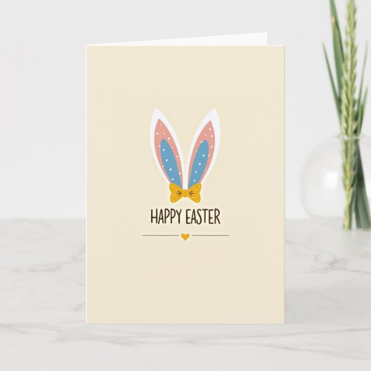 Happy Easter Fun Ears Card カード (正面)