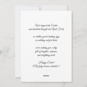 Happy Easter Funny Bunny April Fools Fish Humor シーズンカード (裏面)