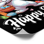 Happy Easter Funny Dabbing Bunny Rabbit Easter Day ポスター (角)