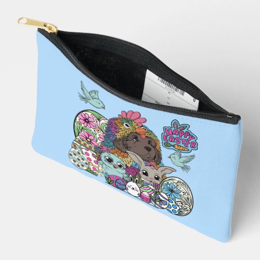 Happy Easter Fuzzy & Feather Friends アクセサリーポーチ (見開き)