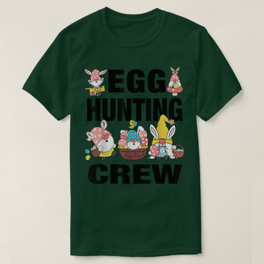 Happy Easter Gnomes with bunny ears Easter egg hun Tシャツ (デザイン正面)