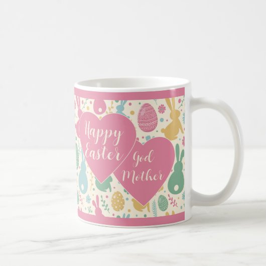 Happy Easter Godmother bunny Mug コーヒーマグカップ (右)