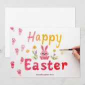 Happy Easter Granddaughter colorful card シーズンカード (正面/裏面)