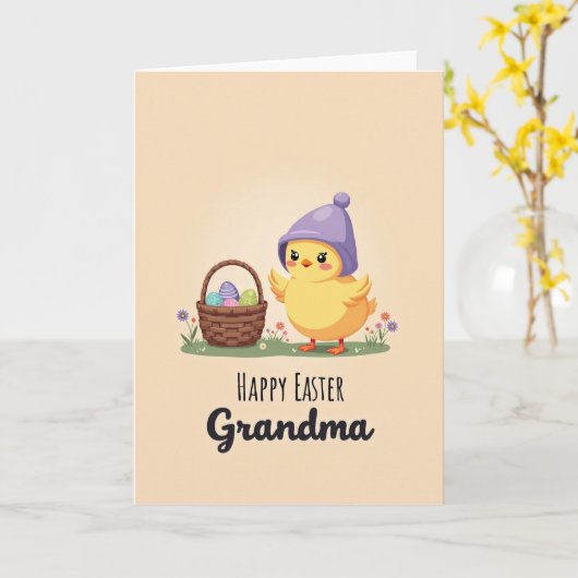 Happy Easter Grandma Greeting Card カード (黄色い花)