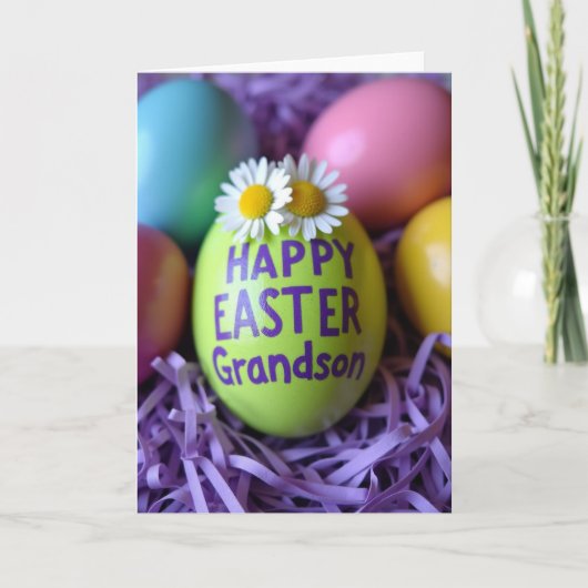Happy Easter Grandson Gift Card カード (正面)