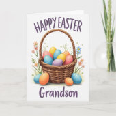 Happy Easter Grandson Spring Card カード (正面)