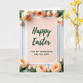 Happy Easter Grandson Wife Card カード (黄色い花)