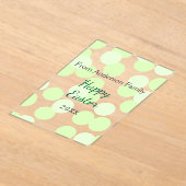 Happy Easter gray green polka dots family name アクリル招待状 (レイダウン)