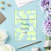 Happy Easter gray green polka dots family name アクリル招待状 (インサイチュ (ウェディング))