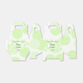Happy Easter gray green polka dots family name フェイバーボックス (折り畳みなし)