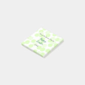 Happy Easter gray green polka dots family name ポストイット (アングル)