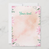 Happy Easter- green egg with photo Invitation 招待状 (裏面)