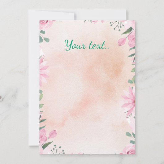 Happy Easter- green egg with photo Invitation 招待状 (裏面)