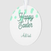 Happy Easter green eggs pastel name date simple  オーナメント (正面)