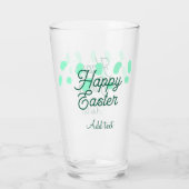 Happy Easter green eggs pastel name date simple  タンブラーグラス (裏面)