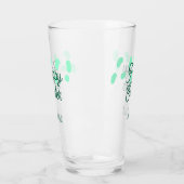 Happy Easter green eggs pastel name date simple  タンブラーグラス (左)