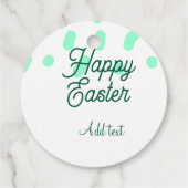 Happy Easter green eggs pastel name date simple  フェイバータグ (裏面)