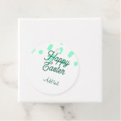 Happy Easter green eggs pastel name date simple  フェイバータグ (インサイチュ)