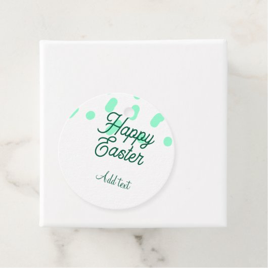 Happy Easter green eggs pastel name date simple  フェイバータグ (インサイチュ)