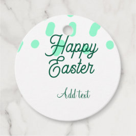Happy Easter green eggs pastel name date simple  フェイバータグ