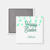Happy Easter green eggs pastel name date simple  マグネット (正面/裏面)