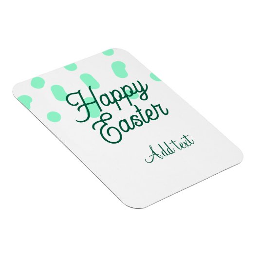 Happy Easter green eggs pastel name date simple  マグネット (右側)