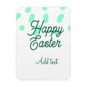 Happy Easter green eggs pastel name date simple  マグネット (縦)