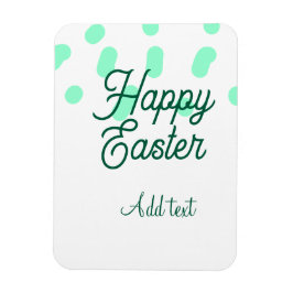 Happy Easter green eggs pastel name date simple  マグネット