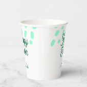 Happy Easter green eggs pastel name date simple  紙コップ (右)