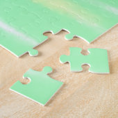 Happy Easter green yellow pastel gray name year  ジグソーパズル (側面)