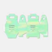Happy Easter green yellow pastel gray name year  フェイバーボックス (折り畳みなし)