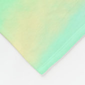 Happy Easter green yellow pastel gray name year  フリースブランケット (角)