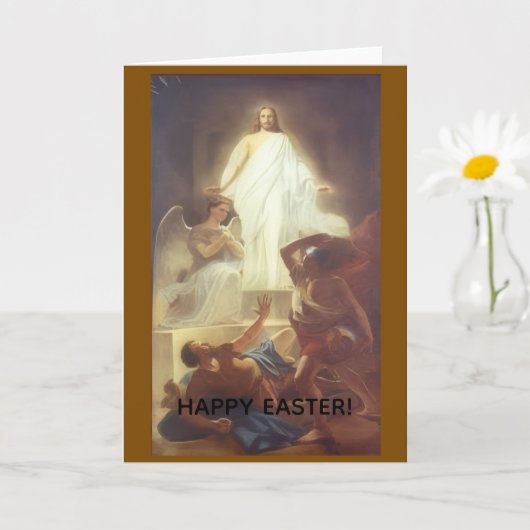 Happy Easter Greeting Card カード (小さな植物)