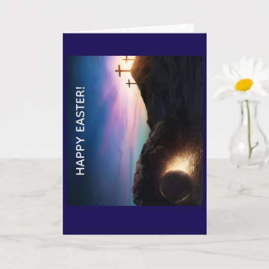 Happy Easter Greeting Card カード (小さな植物)