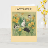 Happy Easter Greeting Card カード (黄色い花)