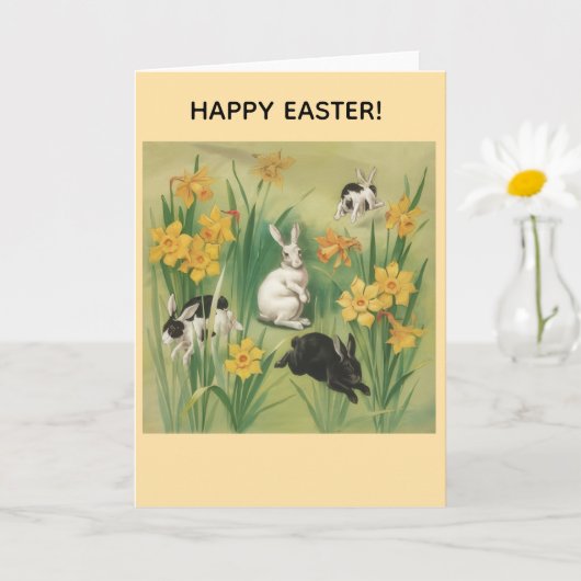 Happy Easter Greeting Card カード (小さな植物)