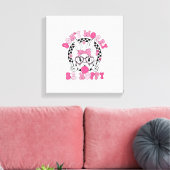 Happy Easter Groovy Bunny Face Don't Worry Be Hopp キャンバスプリント (インサイチュ (リビング))