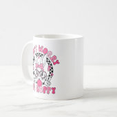 Happy Easter Groovy Bunny Face Don't Worry Be Hopp コーヒーマグカップ (正面左)