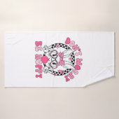 Happy Easter Groovy Bunny Face Don't Worry Be Hopp バスタオル (バスタオル)