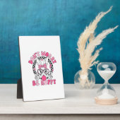 Happy Easter Groovy Bunny Face Don't Worry Be Hopp フォトプラーク (側面)