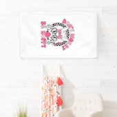 Happy Easter Groovy Bunny Face Don't Worry Be Hopp 横断幕 (インサイチュ)